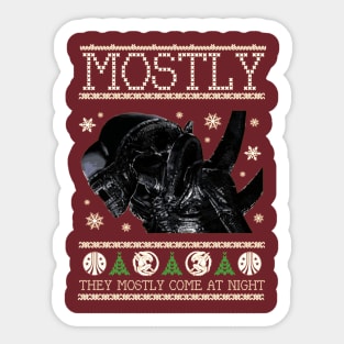 Aliens Christmas Sticker